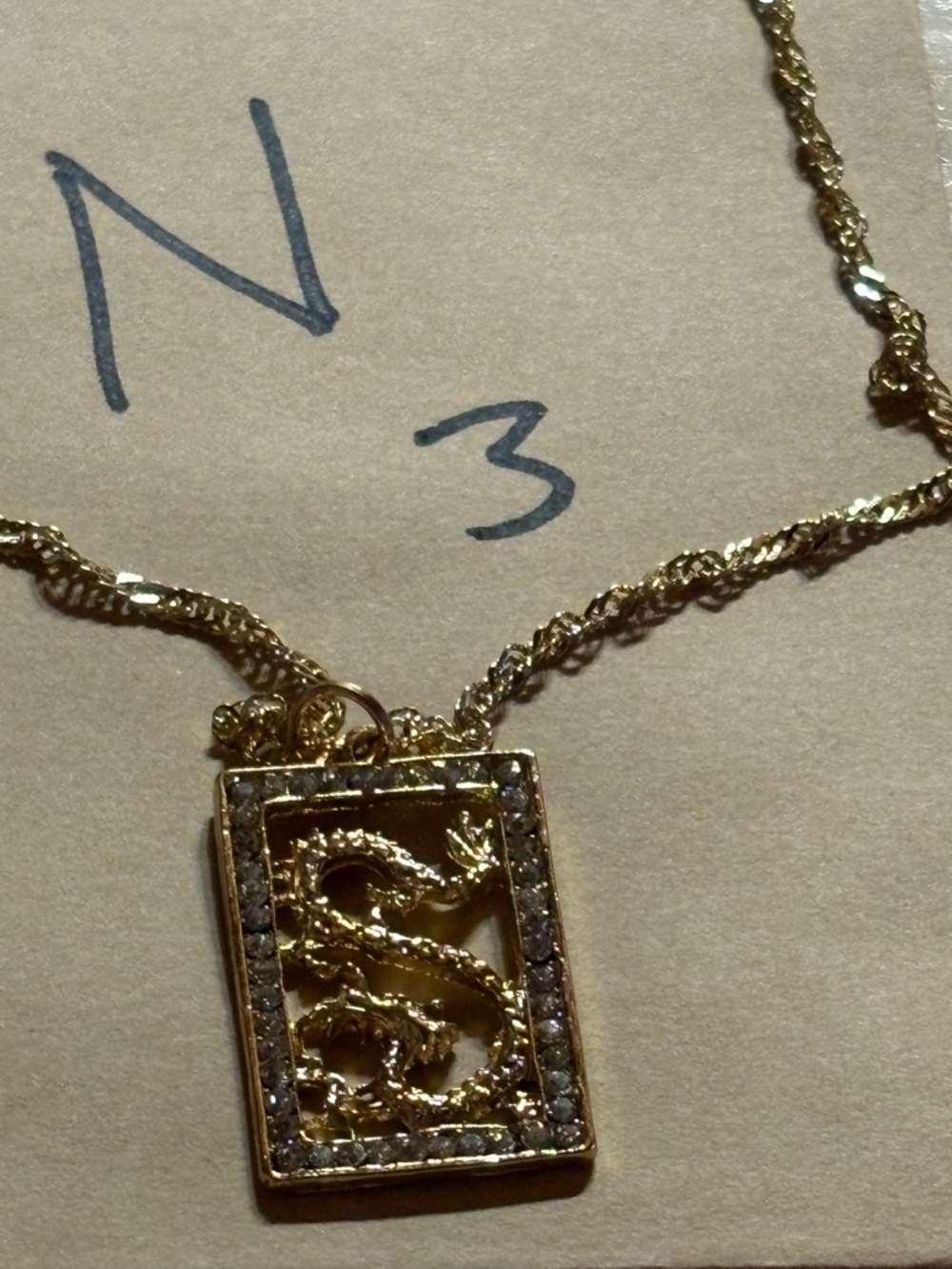 Gold Dragon Pendant Necklace - Women Jewelry